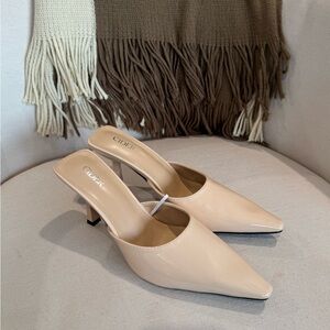 Cider Nude Patent Heels